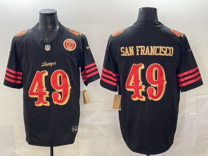 Men 2025 San Francisco 49ers #49 San francisco black 5th generation Nike Limited NFL Jersey style 0011->san francisco 49ers->NFL Jersey